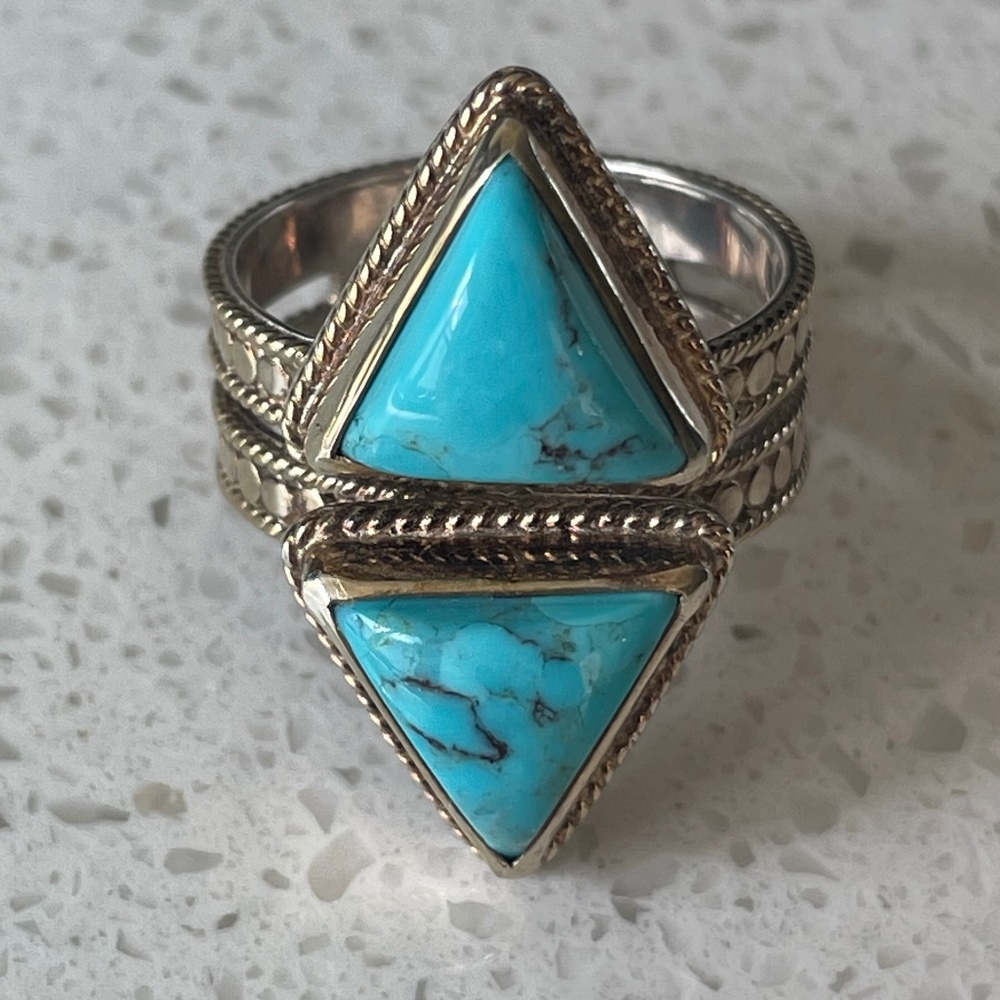 Authentic Anna Beck Turquoise Ring Size 7